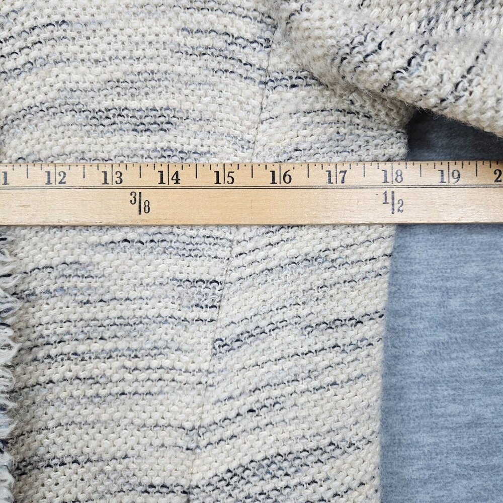 Isabel Marant Tweed Button Jacket Beige Raw-Edge Trim collarless Women's Size 40 - Picture 7 of 11